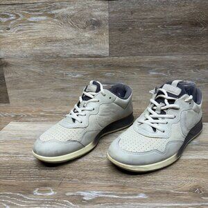 Ecco Tan/Gray Leather Walking Shoe Women's Size EU 39